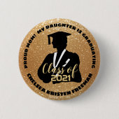 Proud Parent - Daughter Graduating Ronde Button 5,7 Cm (Voorkant)
