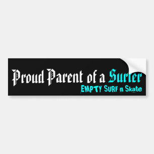 Proud Parent of a Surfer Bumpersticker