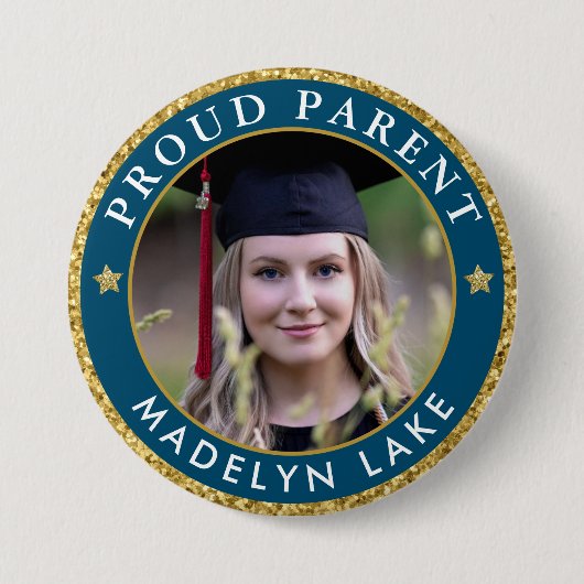 Proud Parent Photo Afstuderen Class of 2023 Button (Voorkant)