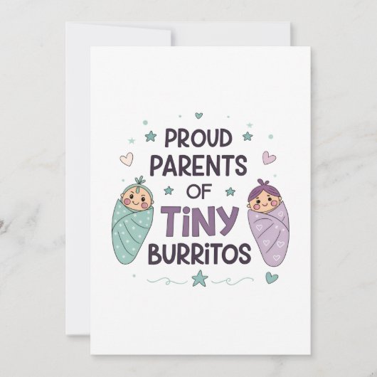 Proud Parents of Tiny Burritos Art Kaart (Voorkant)