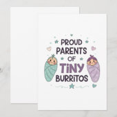 Proud Parents of Tiny Burritos Art Kaart (Voorkant / Achterkant)