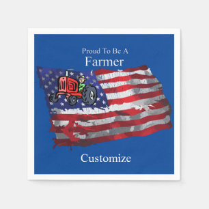 Proud Patriotic Farmer Flag Thunder_Cove Servet