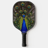 Proud Peacock aangepast monogram Pickleball Paddle (Voorkant)