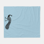 Proud Peacock Fleece Blanket (Voorkant (Horizontaal))