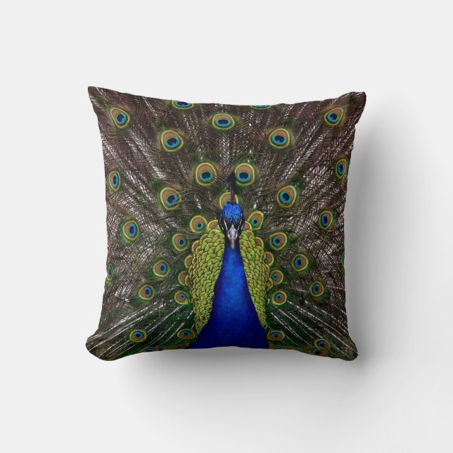 Proud Peacock goot kussen (Voorkant)