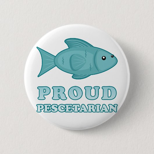 Proud Pescetarian Ronde Button 5,7 Cm (Voorkant)