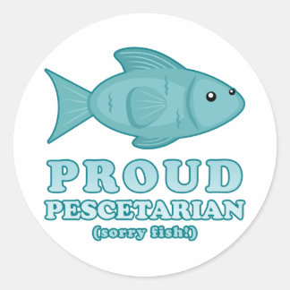 Proud Pescetarian Ronde Sticker