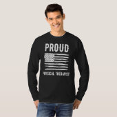 Proud Physical Therapist Profession American Flag T-shirt (Voorkant volledig)