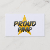 Proud Pimp Visitekaartje (Achterkant)