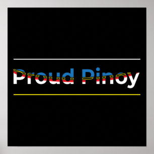 Proud Pinoy - Filipijnse vlag Abstract geometrisch Poster