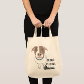 Proud Pitbull Mama Tas (White/Tan) (Voorkant (product))