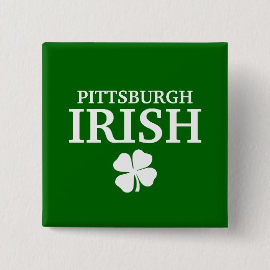 Proud PITTSBURGH IRISH! St Patrick's Day Vierkante Button 5,1 Cm (Voorkant)
