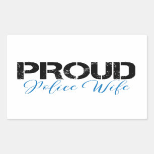 Proud Police Wife Rechthoekige Sticker