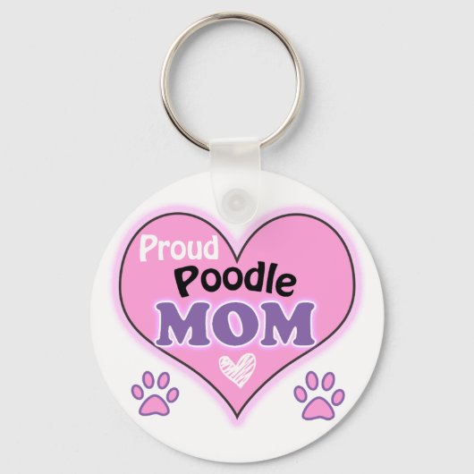 Proud Poodle Mam Sleutelhanger (Voorkant)