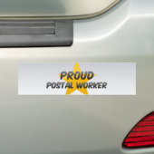 Proud Postal Worker Bumpersticker (Op auto)