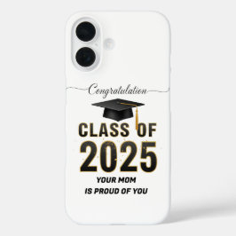 Proud, Protected, and Graduated – Happy Graduation iPhone 16 Hoesje