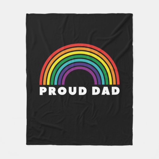 Proud Rainbow Pap Fleece Deken (Voorkant)