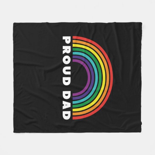 Proud Rainbow Pap Fleece Deken (Voorkant (Horizontaal))