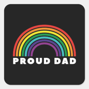 Proud Rainbow Pap Vierkante Sticker