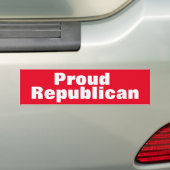 Proud Republican Bumpersticker (Op auto)