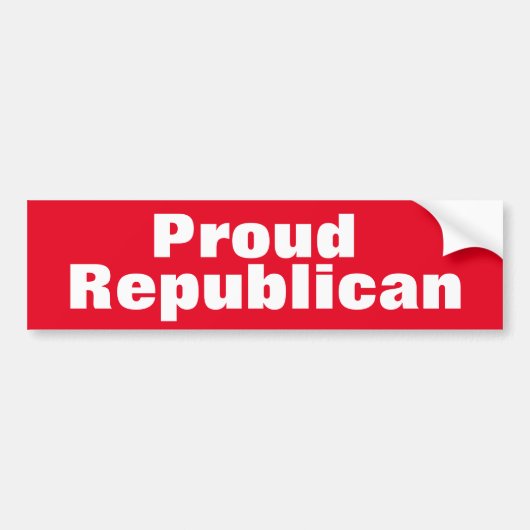 Proud Republican Bumpersticker (Voorkant)