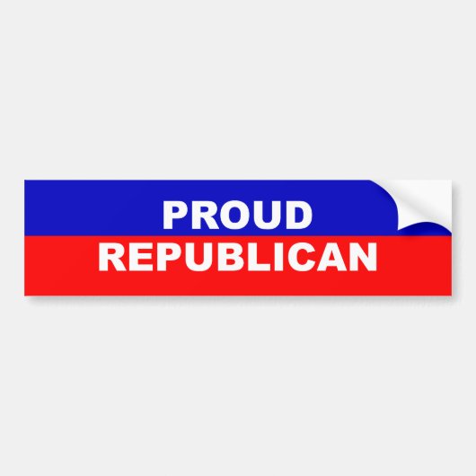Proud Republican Bumpersticker (Voorkant)