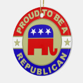 Proud Republican Keramisch Ornament (Links)