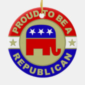 Proud Republican Keramisch Ornament (Achterkant)