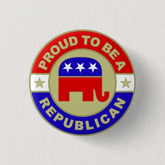 Proud Republican Ronde Button 3,2 Cm (Voorkant)