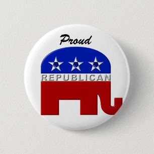 Proud Republikein: pop Ronde Button 5,7 Cm