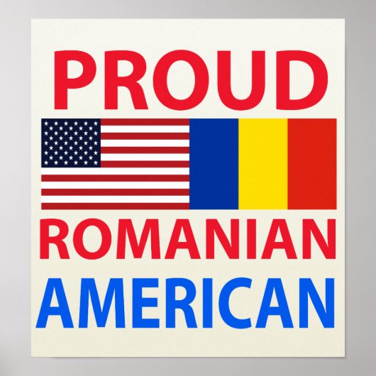 Proud Roemeens Amerikaans Poster (Voorkant)