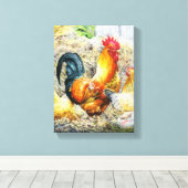 Proud Rooster Canvas Afdruk (Insitu (Houten vloer))