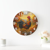 Proud rooster in autumn splendor grote klok (Huis)