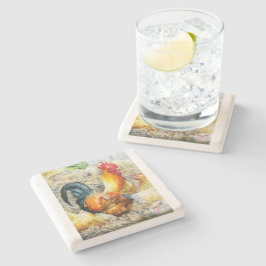 Proud Rooster Stenen Onderzetter