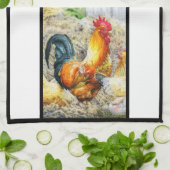 Proud Rooster Theedoek (Gevouwen)