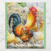 Proud Rooster Wijn Etiket (Enkel label)