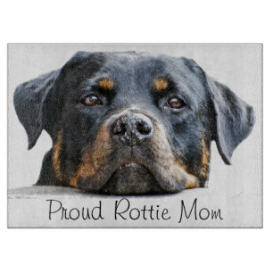 Proud Rottie mama Rottweiler Dog Face Snijplank