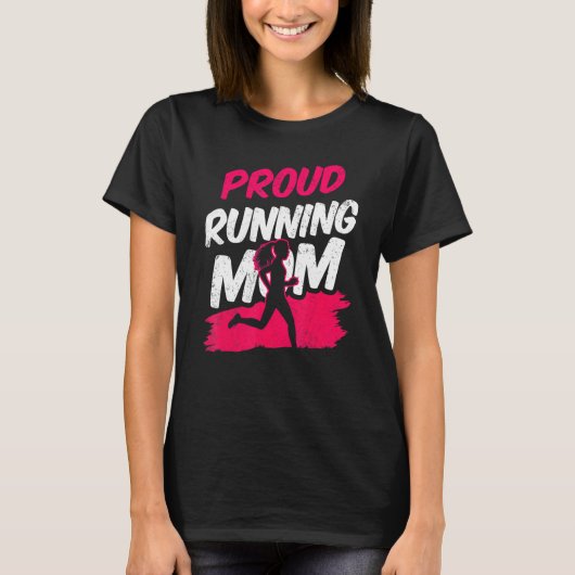 Proud Runner moeder negeert mama mama T-shirt (Voorkant)