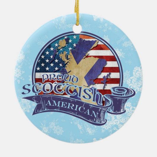 Proud Scottish American Kerstmis Ornament (Achterkant)