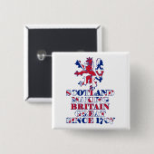 Proud Scottish and British Vierkante Button 5,1 Cm (Voorkant /achterkant)
