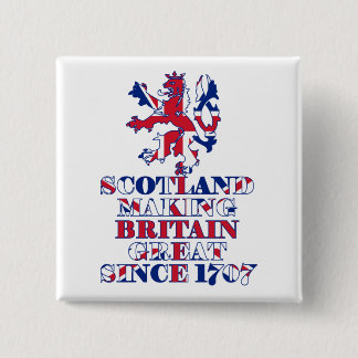 Proud Scottish and British Vierkante Button 5,1 Cm