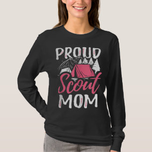 Proud scout mam Scouting Den Leader Cub Camping Tr T-shirt