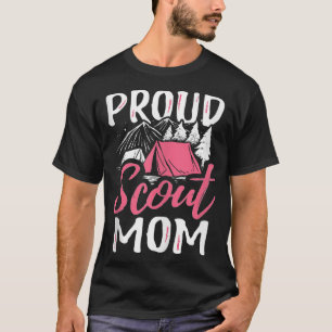 Proud scout mam Scouting Den Leader Cub Camping Tr T-shirt