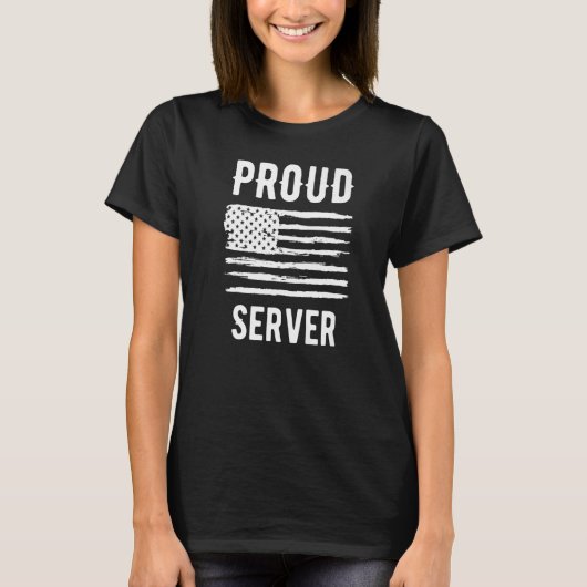 Proud Server Professional American Flag Premium T-shirt (Voorkant)