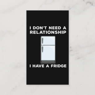 Proud Single Person Ik heb een Fridge Lover Visitekaartje