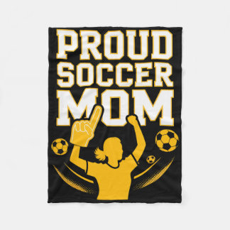 Proud Soccer Mom Cheerful Fan Support For Moms _3  Fleece Deken