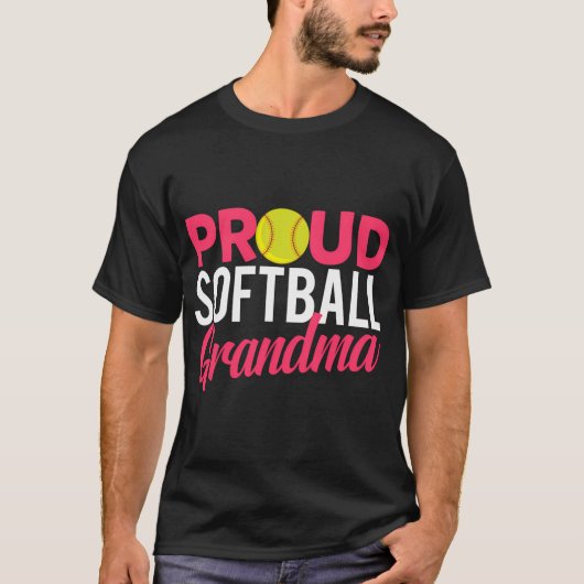 Proud Softball Grandma T-shirt (Voorkant)