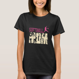 Proud Softball mama Sportmoeder Oudermoeder da T-shirt