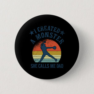 Proud Softll Dad - Ik heb een monster Creëer dat z Ronde Button 5,7 Cm