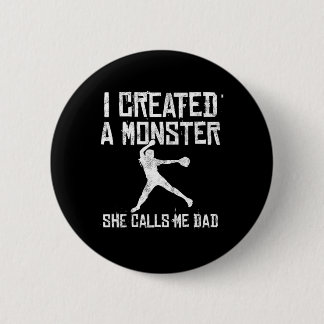 Proud Softll Dad - Ik heb een monster Creëer dat z Ronde Button 5,7 Cm